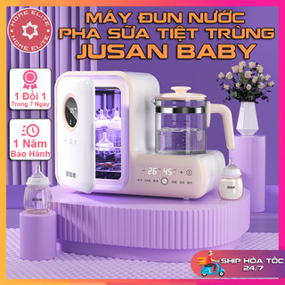 Máy hâm sữa jusan baby đun nước và pha sữa siêu tốc tiệt trùng bình sữa bằng tia uv tích hợp sấy khô,tặng kèm ấm đun