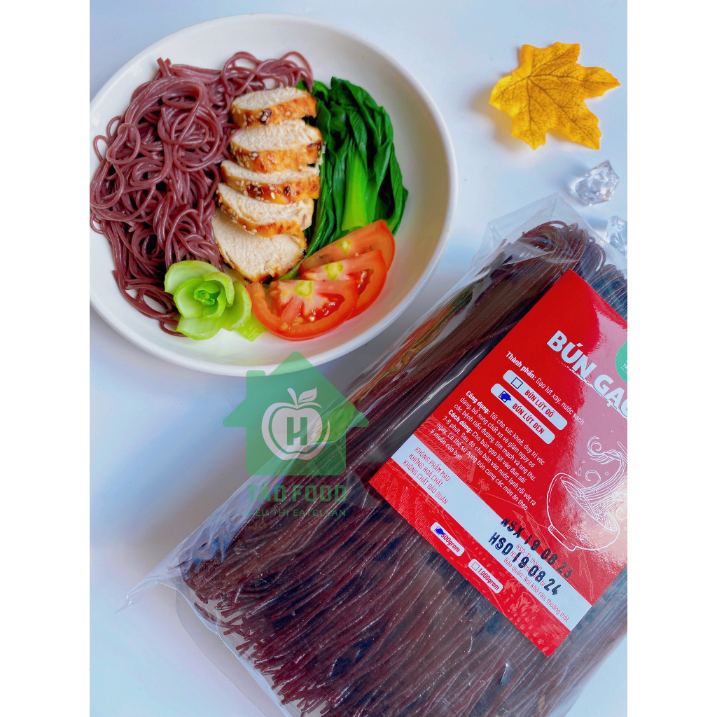 Bún gạo lứt đen EatClean 500g, thức ăn healthy giảm cân cho người ăn kiêng