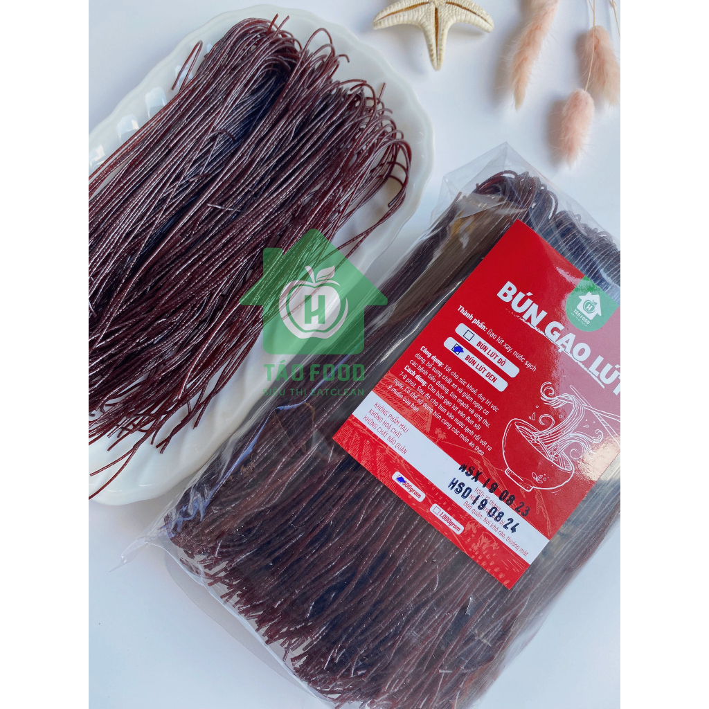 Bún gạo lứt đen EatClean 500g, thức ăn healthy giảm cân cho người ăn kiêng