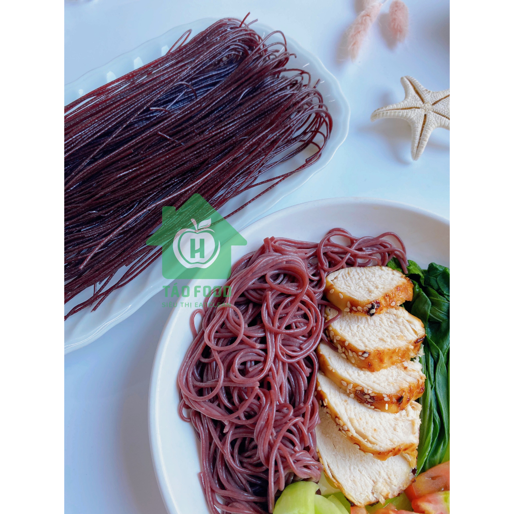 Bún gạo lứt đen EatClean 500g, thức ăn healthy giảm cân cho người ăn kiêng