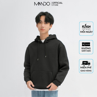 Áo Nỉ Hoodie  Sweater Nam MANDO Dài Tay Form Rộng Trơn Basic Unisex Cao Cấp Nhiều Màu Thời Trang Hàn Quốc  NDN056