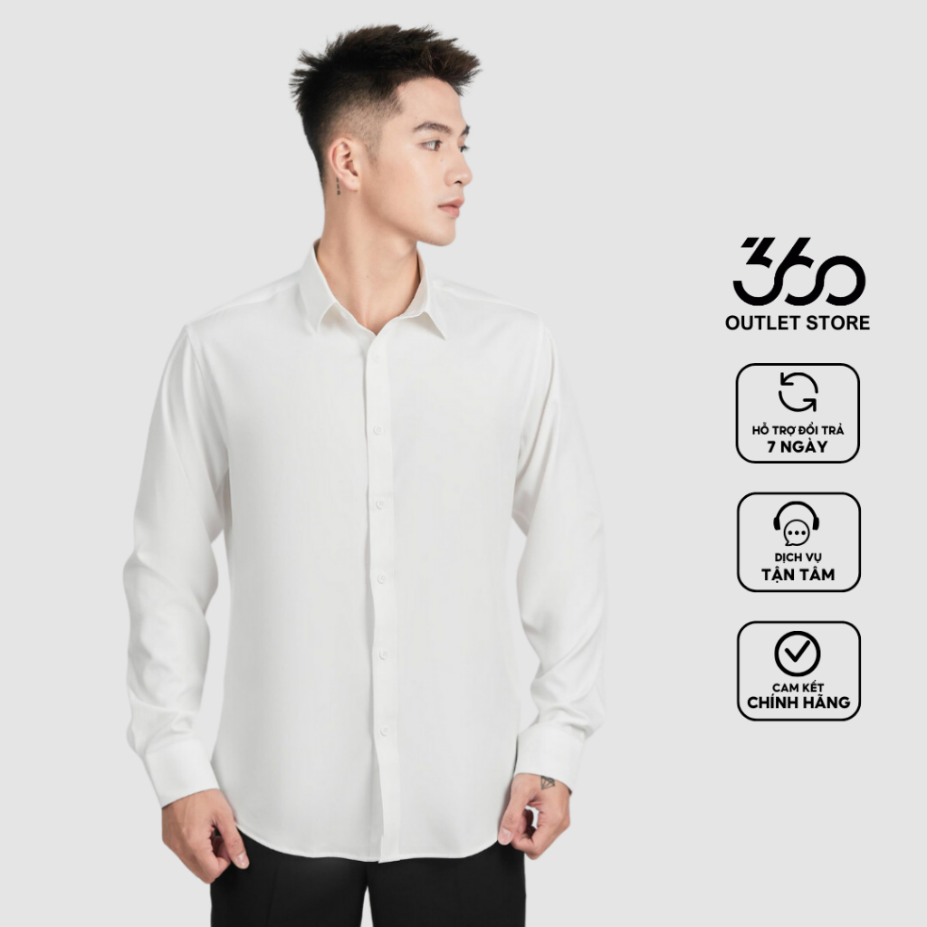 Áo Sơ Mi Nam Cổ Đức Dài Tay Chất Liệu Vải Twill Chống Nhăn - SHDOL408