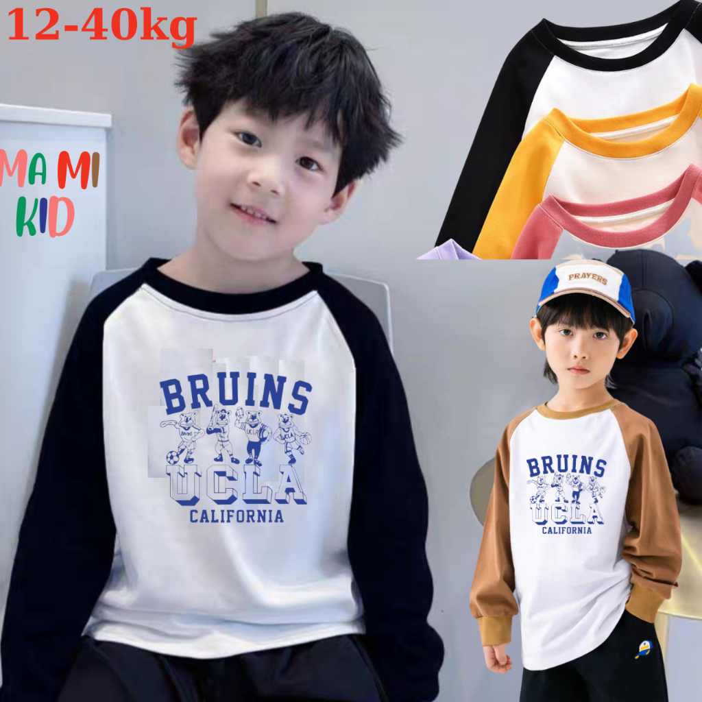 Áo Phông Dài Tay Cho Bé Trai 10-40kg, Áo Thu Đông chất cotton 4 chiều bao đẹp