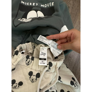 Bộ nỉ Ca mickey xanh cho bé
