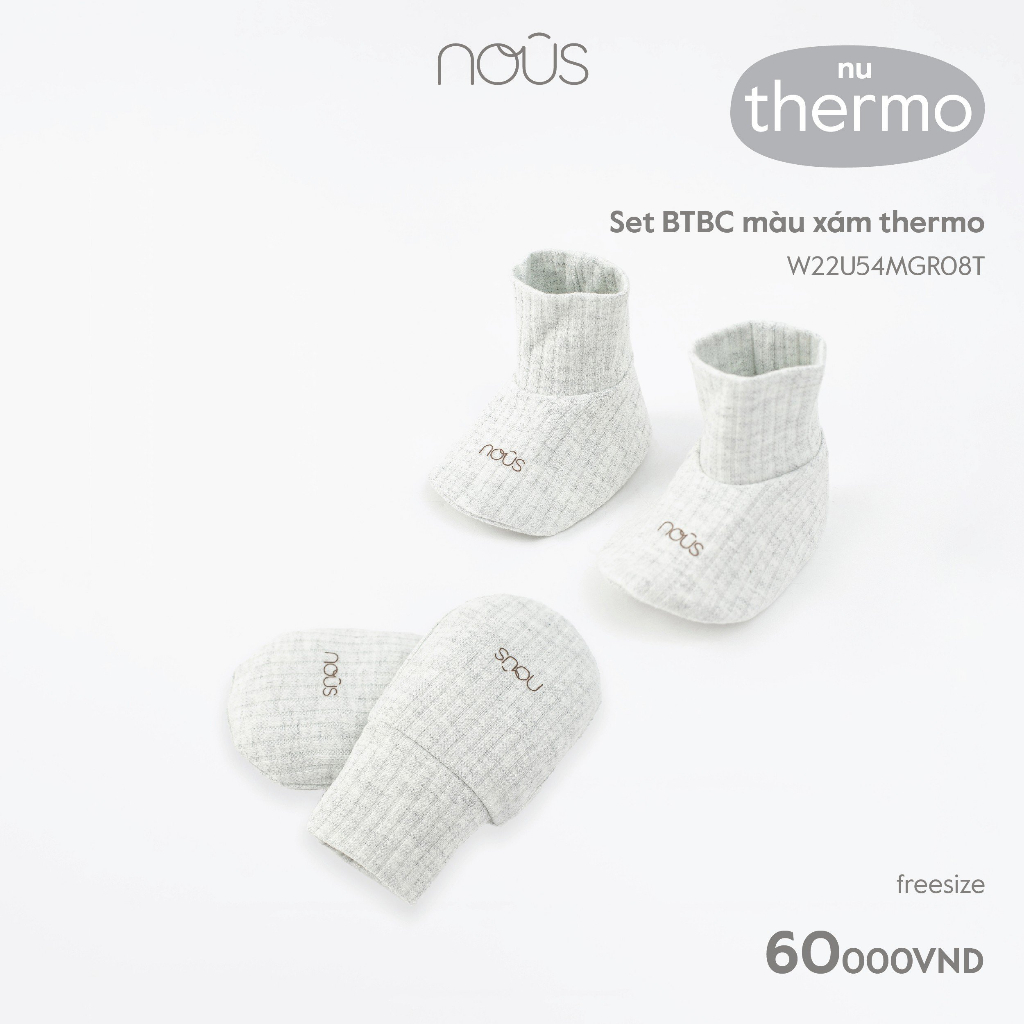 Set bao tay bao chân Nous cho trẻ sơ sinh nhiều màu sắc chất liệu cao cấp thoáng mát