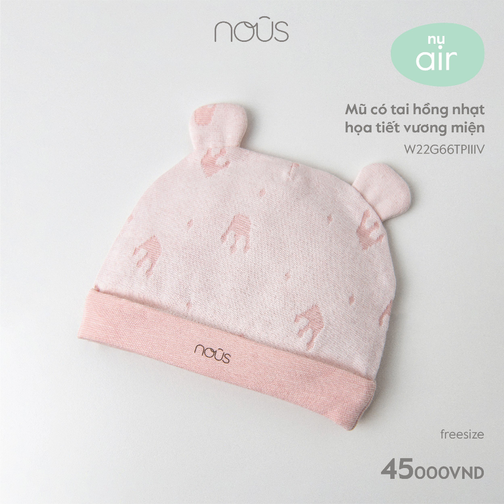 Mũ chỏm, tròn Nous cho bé trai, bé gái nhiều màu sắc chất liệu mềm mại, kháng khuẩn cho bé