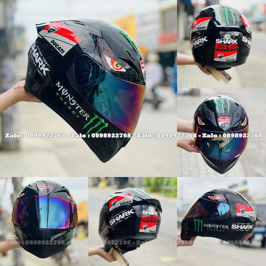 Mũ Fullface Royal138b lên tem decal đủ màu đủ size tặng khăn ninja - Hàng chính hãng.