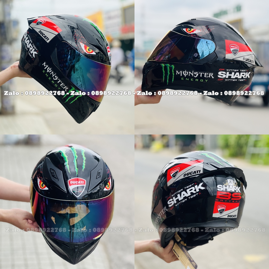 Mũ Fullface Royal138b lên tem decal đủ màu đủ size tặng khăn ninja - Hàng chính hãng.