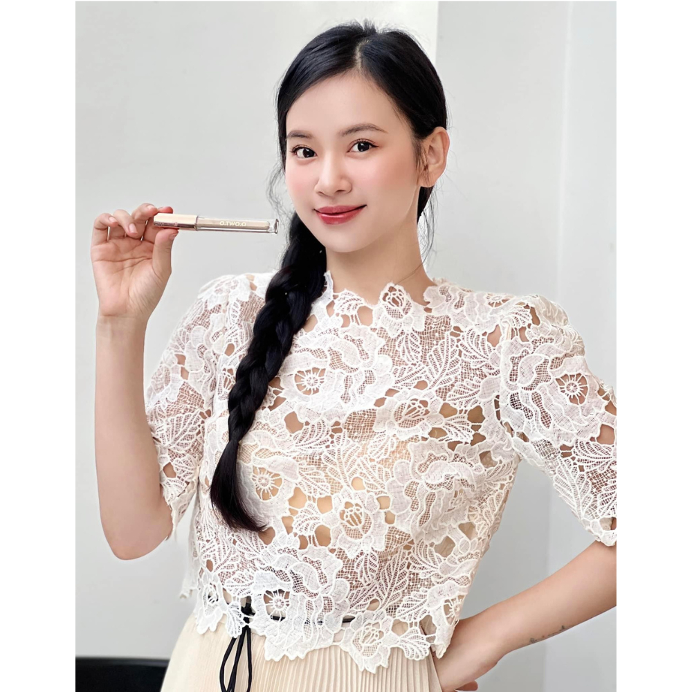 GIGI - áo ren thêu cao cấp có lót lưới dáng croptop phù hợp đi chơi, đi trà chiều