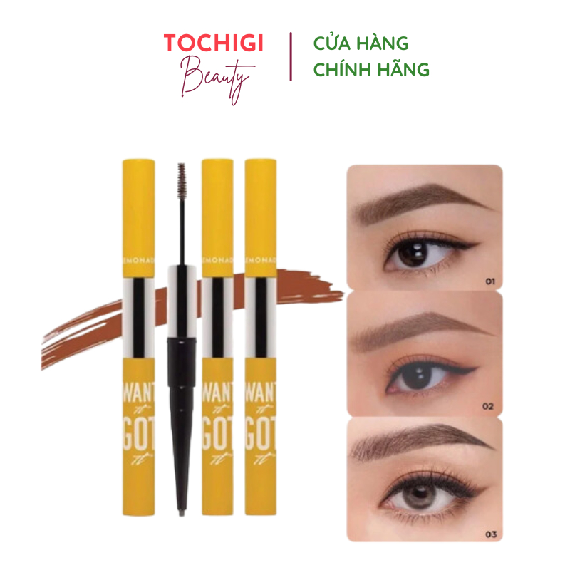 Chì kẻ mày 2 đầu Lemonade Want It Got It Dual Eyebrow 2.75g