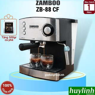 Máy pha cà phê espresso gia đình zamboo zb-88cf - 15bar - tặng 500 gram cafe
