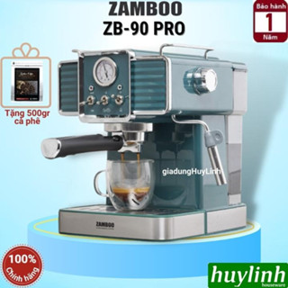 Máy pha cafe Espresso Zamboo ZB-90 Pro - 15 bar - Tặng 500gr cà phê nguyên chất