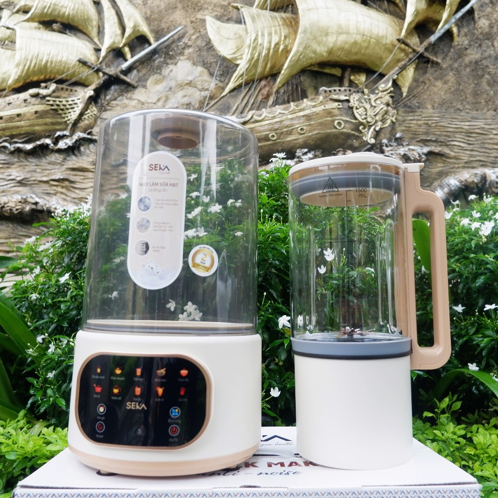 Máy làm sữa hạt cách âm chống ồn đa năng Seka E500 công suất 600w Bảo hành 2 năm