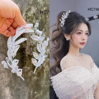 Cài tóc cô dâu xinh, bờm cài đá