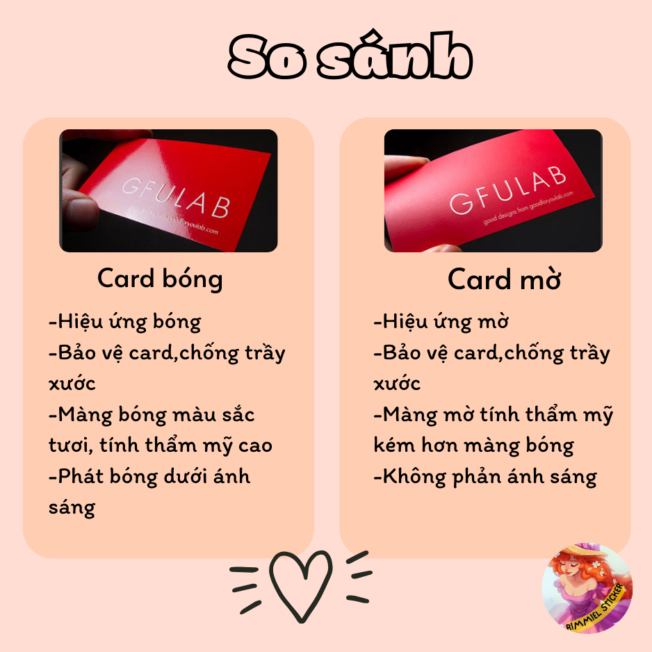 In card bo góc cán màng 2 mặt theo yêu cầu 9x5.5