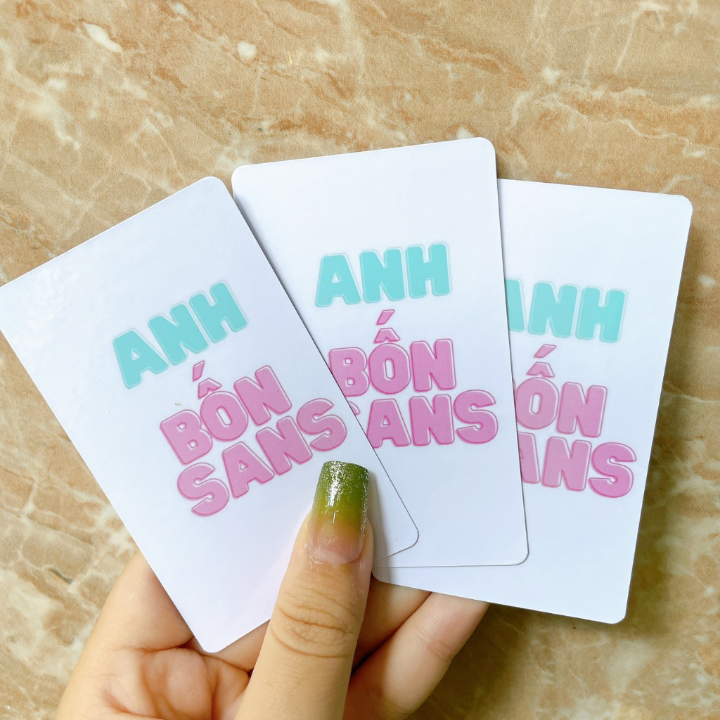 In card bo góc cán màng 2 mặt theo yêu cầu 9x5.5
