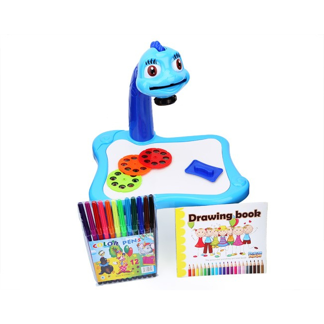 Bộ Đồ Chơi Bàn Vẽ Có Hình Chiếu Thông Minh Cho Bé Tập Tô Sáng Tạo TVQ Store