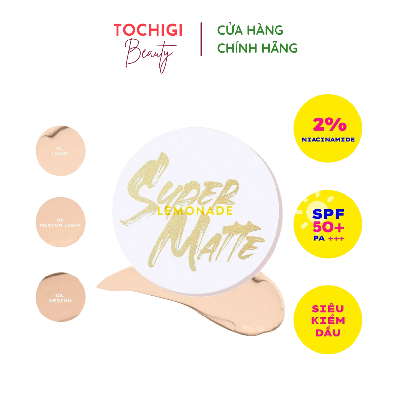 Phấn nước siêu kiềm dầu Lemonade Supermatte Cushion 15g