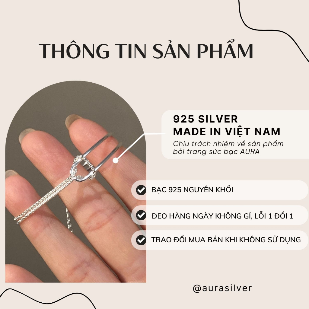 Lắc tay Minzy bạc 925-Aura Silver-Lt26