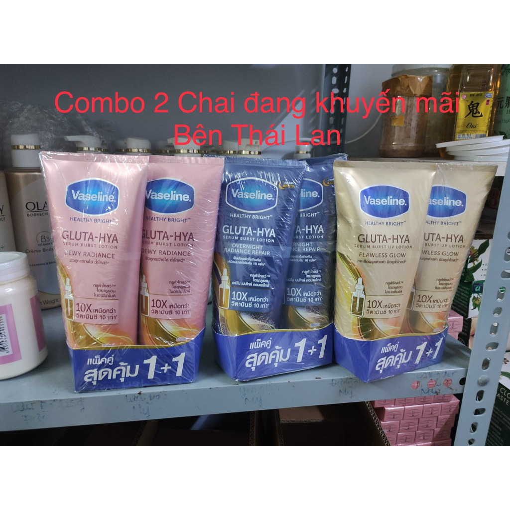 [Chuẩn Thái] Sữa Dưỡng Thể Trắng Da Vaseline 10x Thái Lan 300ml - Healthy Bright Gluta HYA Serum Burst UV Lotion