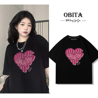 Áo thun chất cotton su nam nữ unisex tay lỡ form rộng phong cách hàn quốc thoáng mát OBITA AT15