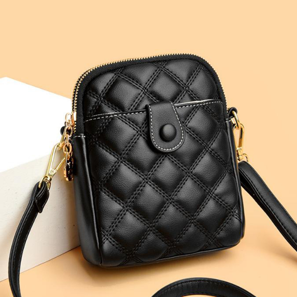 Túi nữ đeo chéo túi đựng điện thoại thêu khuy trẻ trung dễ thương Dodathat68 793