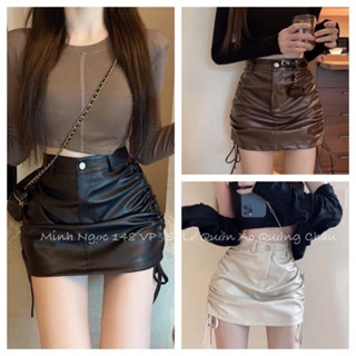  CHÂN VÁY DA HOT HIT DÂY RÚT SƯỜN-Hàng Quảng Châu 