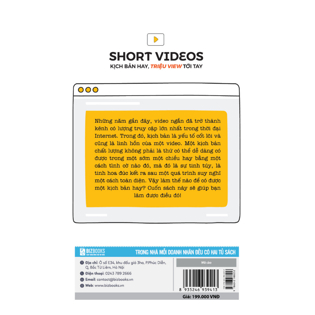 Sách Short video: Kịch Bản Hay, Triệu Views Tới Tay - Dạy Làm Video Hay Lên Xu Hướng - PABooks
