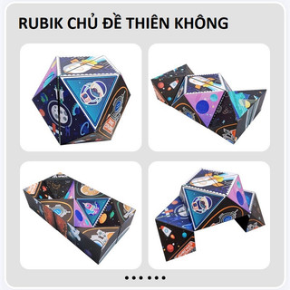 Combo 8 khối rubik magic 3D Tăng cường trí nhớ và quản lý căng thẳng - trò chơi xếp hình khối hình học