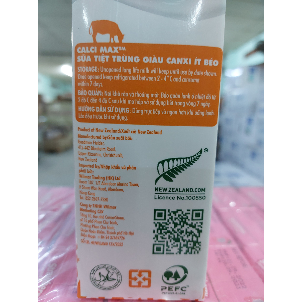 Hộp Sữa Meadow Fresh Canxi Ít Béo 1L - Sữa Nhập Khẩu Úc