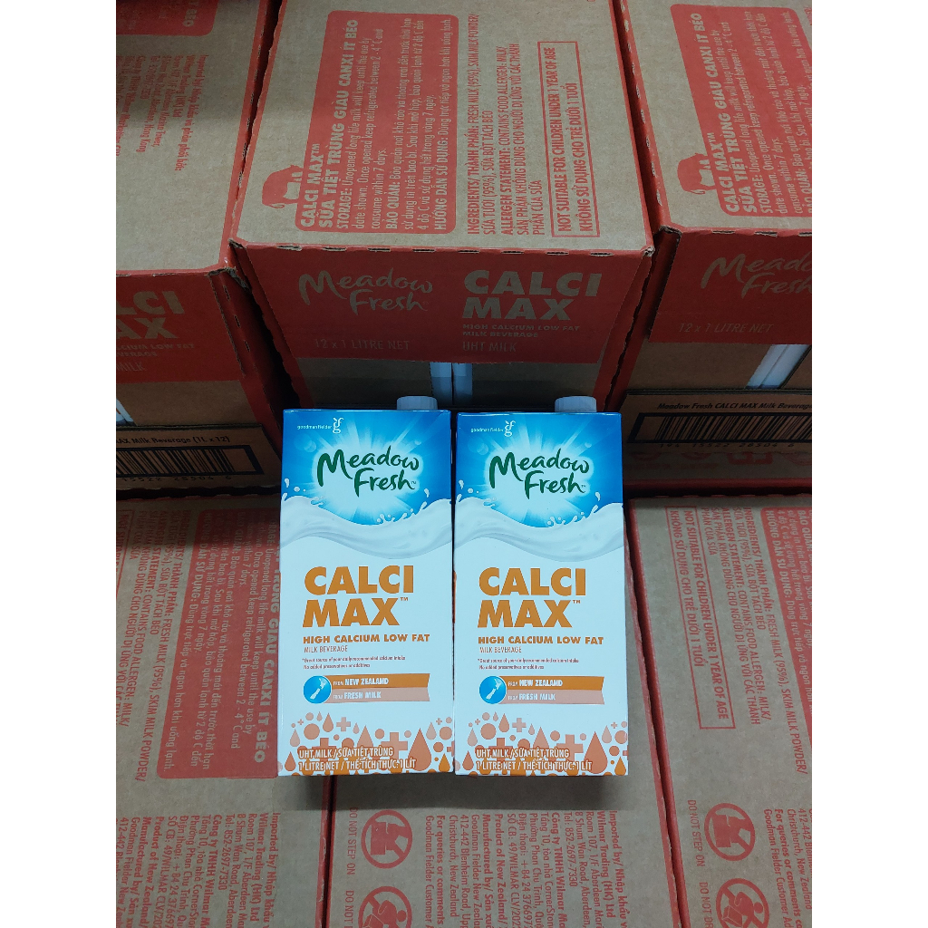Hộp Sữa Meadow Fresh Canxi Ít Béo 1L - Sữa Nhập Khẩu Úc