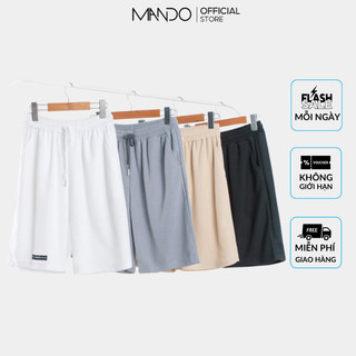 Quần Short Nam Thể Thao MANDO Phong Cách Hàn Quốc, Chất Liệu Thun Tổ Ong Co Giãn Tốt Chống Nhăn, Thấm Hút Mồ Hôi QSN037