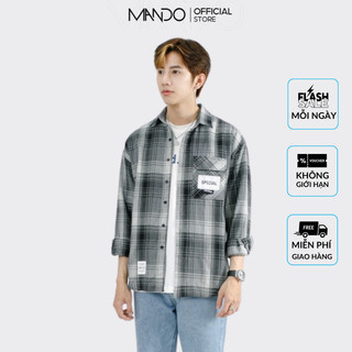 Áo Sơ Mi Caro Nam MANDO Form Rộng Dài Tay Kiểu Dáng Basic Unisex Thời Trang Hàn Quốc SMD111-SMD112