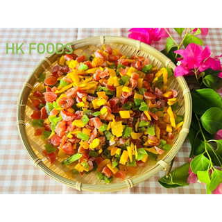 Mix Hoa quả Mơ, xoài, kiwwi, …sấy dẻo cắt nhỏ hộp 500g