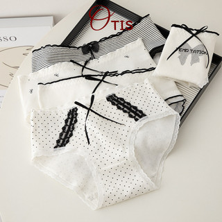 Quần Lót Cotton Nữ Cao Cấp Gân Tăm Phối Nơ Gợi Cảm OTIS 389