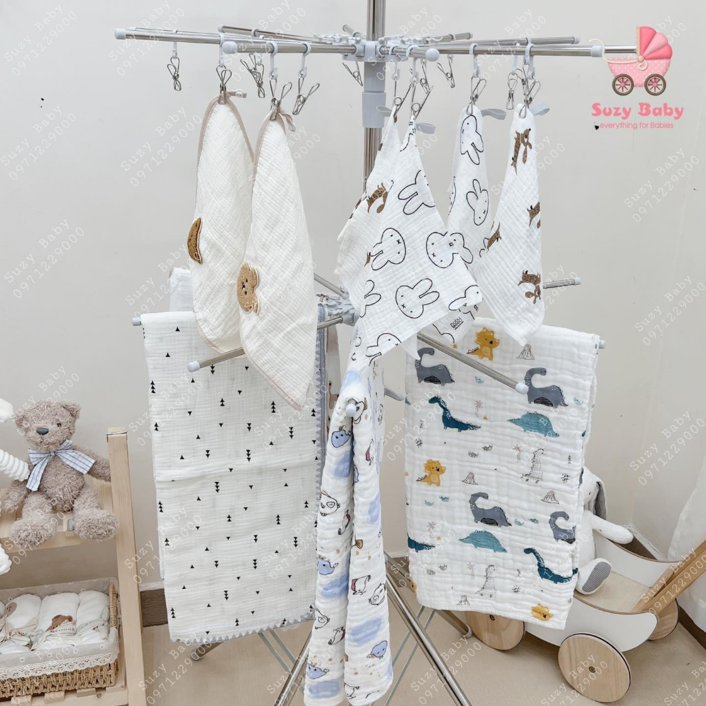 Cây sào inox phơi đồ, áo quần 3 tầng 56 kẹp đa năng gấp gọn cho mẹ và bé