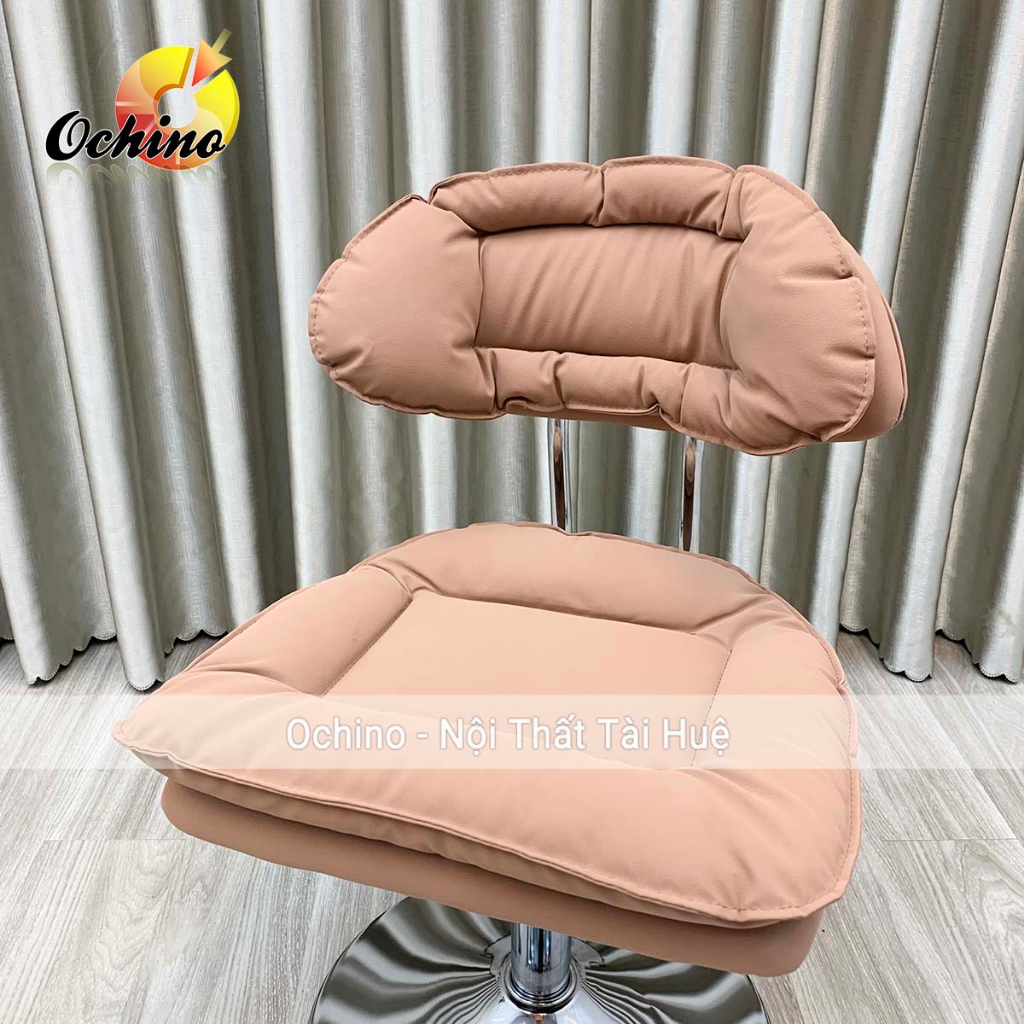 Ghế Trang Điểm Cá Nhân Mẫu Tai Bèo Chân Bạc Thấp Tùy Chỉnh Độ Cao Từ 30-50Cm