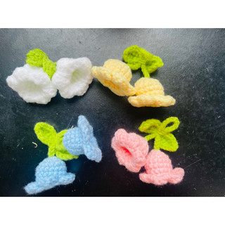 Móc khoá len hoa linh lan bằng len handmade