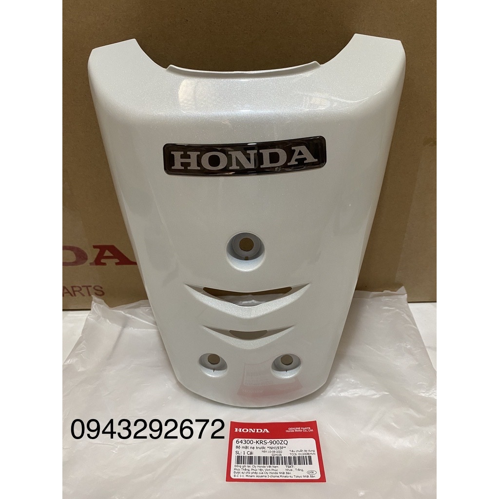 Bộ Mặt Nạ Trước Wave Zx (2004 > 2005) Màu Trắng Honda (64300KRS900ZQ)