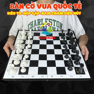 Đồ chơi cờ vua nam châm benrikids loại lớn, cờ vua gấp gọn cao cấp chính hãng việt nam