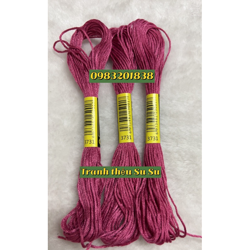 Chỉ cotton thêu tranh chữ thập, mã từ 3705 đến mã 3799