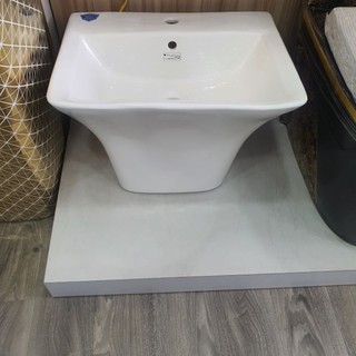 Chậu rửa mặt lavabo treo tường liền khối, chậu lavabo treo tường