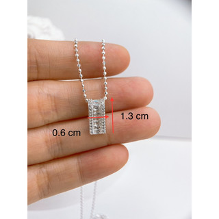 Mặt dây chuyền đính đá -[ Không kèm dây ] - Bạc ta 950