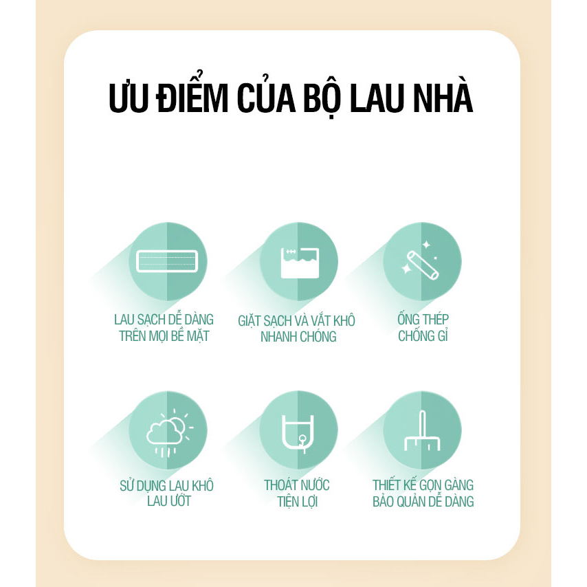 Bộ Cây Lau Nhà Thông Minh Tự Vắt Gồm 2 Chổi Lau Kèm 8 Bông Lau Và Thùng Vắt Lau Nhà 360 Độ