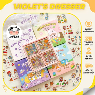 Hộp 100 tấm sticker cute