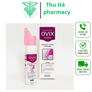 Ovix muối ưu trương 70ml hỗ trợ viêm mũi, loãng dịch nhầy