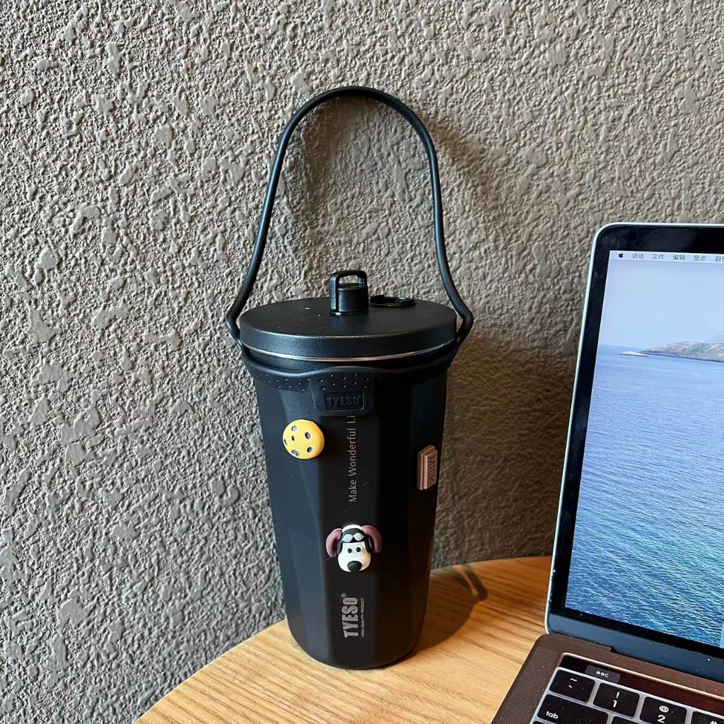 Dây Treo Ly Giữ Nhiêt TYESO 600ML,chất liệu silicone, 5 màu ,không lo bám bẩn, dễ dàng vệ sinh