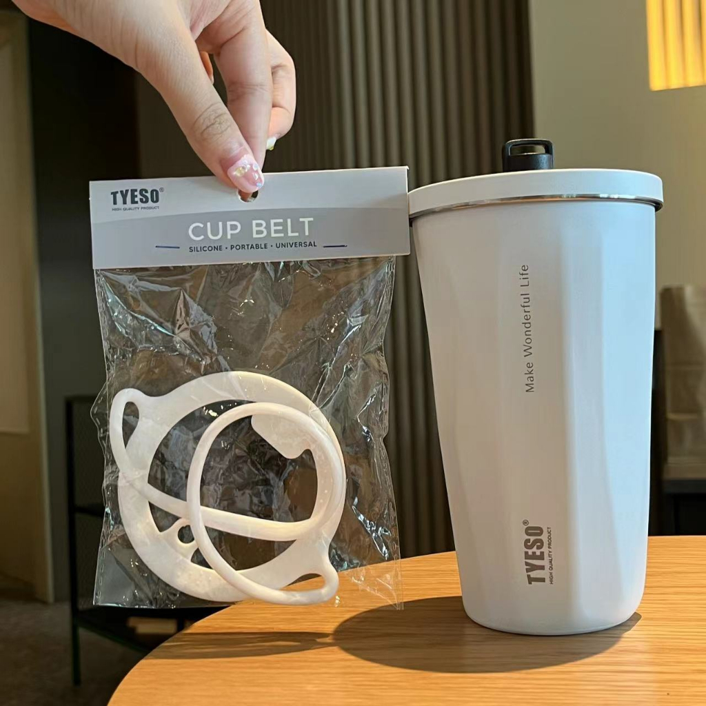 Dây Treo Ly Giữ Nhiêt TYESO 600ML,chất liệu silicone, 5 màu ,không lo bám bẩn, dễ dàng vệ sinh