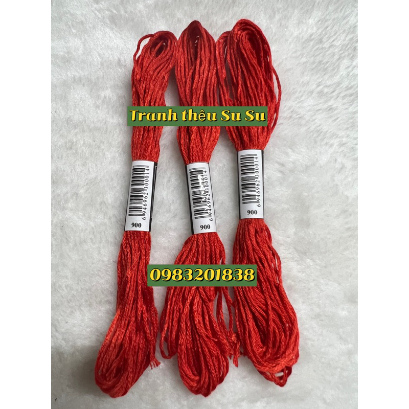 Chỉ thêu cotton, thêu tranh chữ thập, mã chỉ từ 900 đến 967