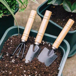 Set 3 Dụng Cụ Làm Vườn, Xẻng Làm Vườn - Xới Đất - Cào Đất